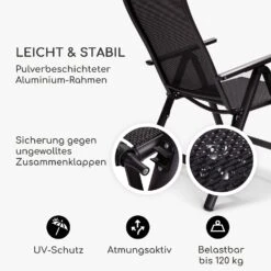 London Gartenstuhl Textilene Aluminium 6-Positionen Klappbar 11 London Gartenstuhl Textilene Aluminium 6-Positionen Klappbar -Online Gartenbedarf 10037396 de 0004 logo