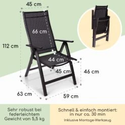 London Gartenstuhl Textilene Aluminium 6-Positionen Klappbar 12 London Gartenstuhl Textilene Aluminium 6-Positionen Klappbar -Online Gartenbedarf 10037396 de 0005 logo