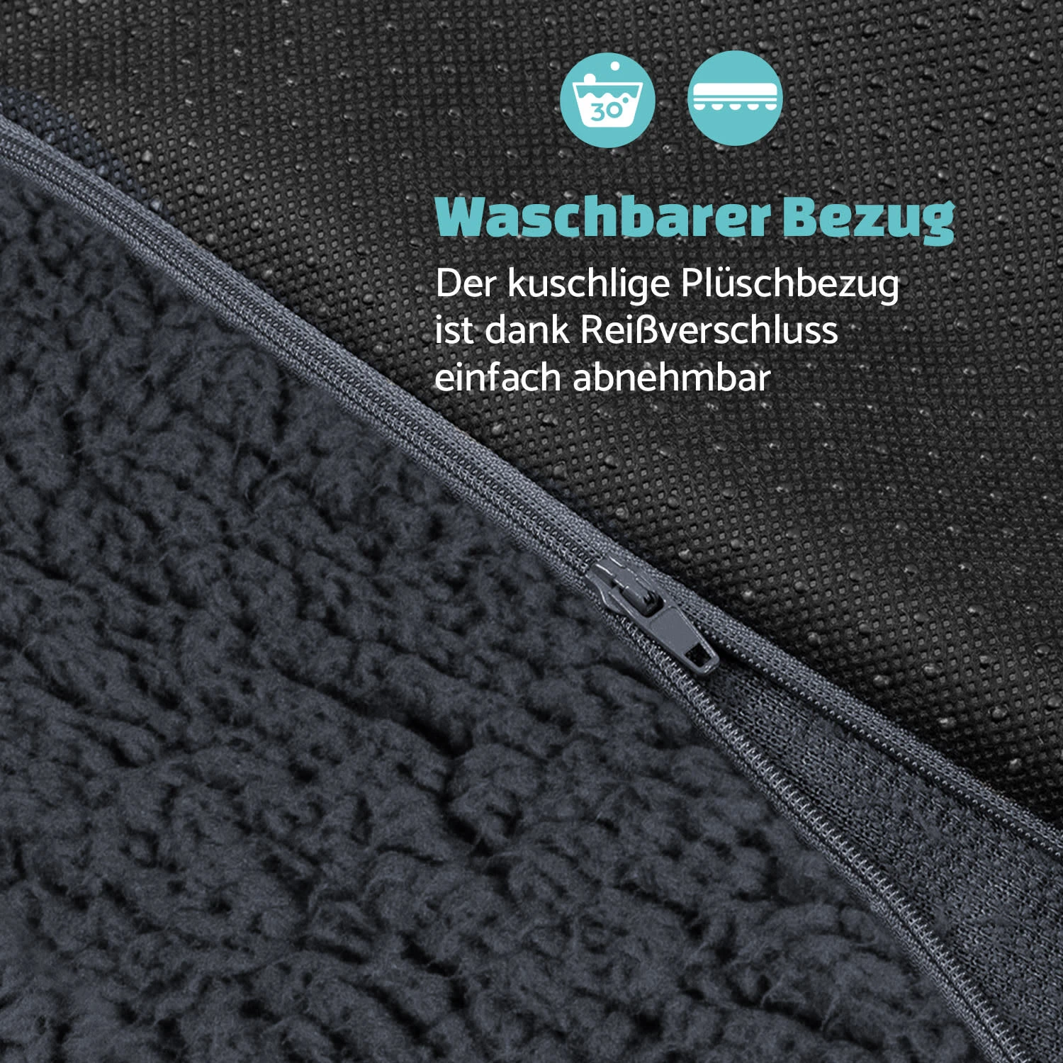 Luna Hundebett Waschbar Orthopädisch Rutschfest Memory-Schaum Größe M 7 Luna Hundebett Waschbar Orthopädisch Rutschfest Memory-Schaum Größe M – Bild 5