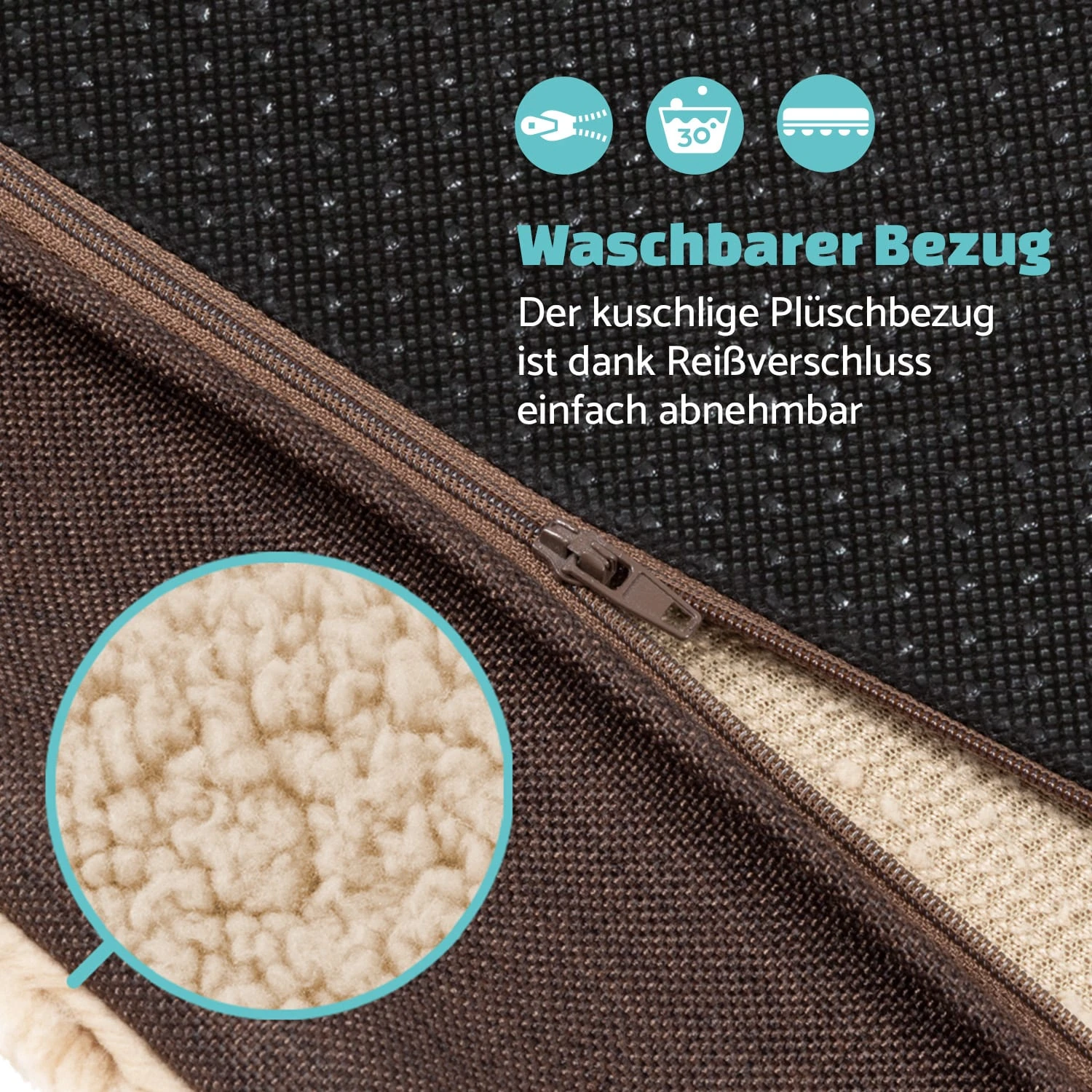 Balu Hundebett Hundekissen | Waschbar | Orthopädisch | Rutschfest | Atmungsaktiver Memory-Schaum | Größe M (79 X 8 X 60 Cm) 7 Balu Hundebett Hundekissen | Waschbar | Orthopädisch | Rutschfest | Atmungsaktiver Memory-Schaum | Größe M (79 X 8 X 60 Cm) – Bild 5