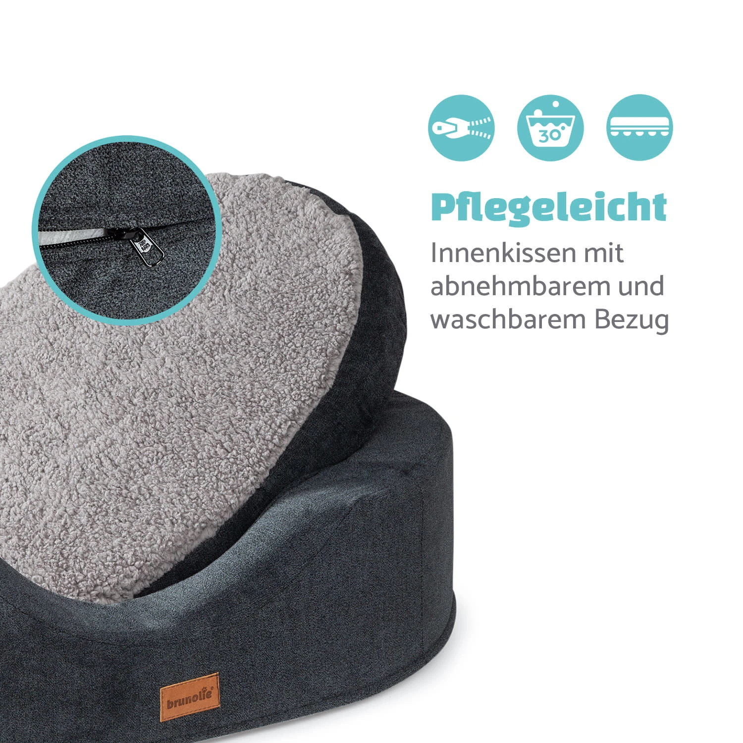 Lotte Hundebett Waschbar Orthopädisch Rutschfest Atmungsaktiv Größe M 7 Lotte Hundebett Waschbar Orthopädisch Rutschfest Atmungsaktiv Größe M – Bild 5