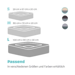 Emma Hundebett Hundekorb | Waschbar | Rutschfest | Atmungsaktiv | Wendematratze | Kissen | Größe L (100 X 30 X 90 Cm) -Online Gartenbedarf 10037606 de 0007 logo