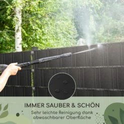 Sichtschutzstreifen Gartenzaun PVC 450 G/m² 50x19cm Clips -Online Gartenbedarf 10037983 de 0005 usp