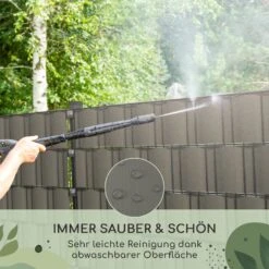 Sichtschutzstreifen Gartenzaun PVC 450 G/m² 50x19cm Clips -Online Gartenbedarf 10037986 de 0005 usp