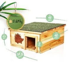 Igelhaus Futterhaus Überwinterung 2 Kammern Tannenholz Unbehandelt -Online Gartenbedarf 10038027 yy 0007 logo