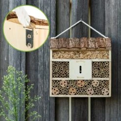 Insektenhotel Mit Flachdach Aufhängung Ganzjährig Bewohnbar Holz -Online Gartenbedarf 10038031 yy 0003 logo