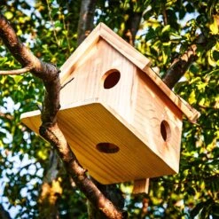 Eichhörnchenkobel Futterhaus Überwinterung 4 Zugänge Pinienholz Unbehandelt Handgefertigt -Online Gartenbedarf 10038066 yy 0005 logo
