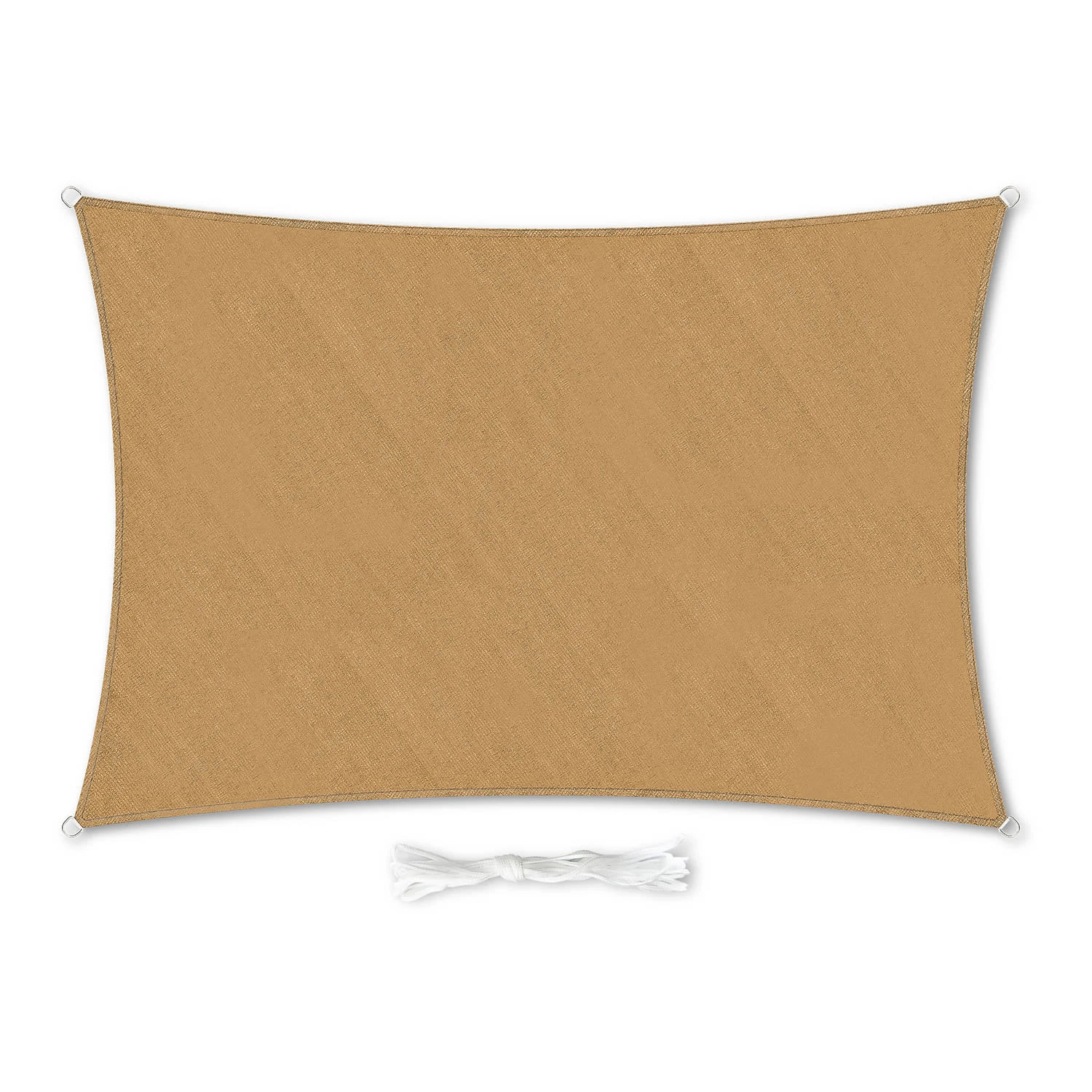 Rechteckiges Sonnensegel 3x4 M Befestigungsringe PE Luftdurchlässig 3 Rechteckiges Sonnensegel 3x4 M Befestigungsringe PE Luftdurchlässig