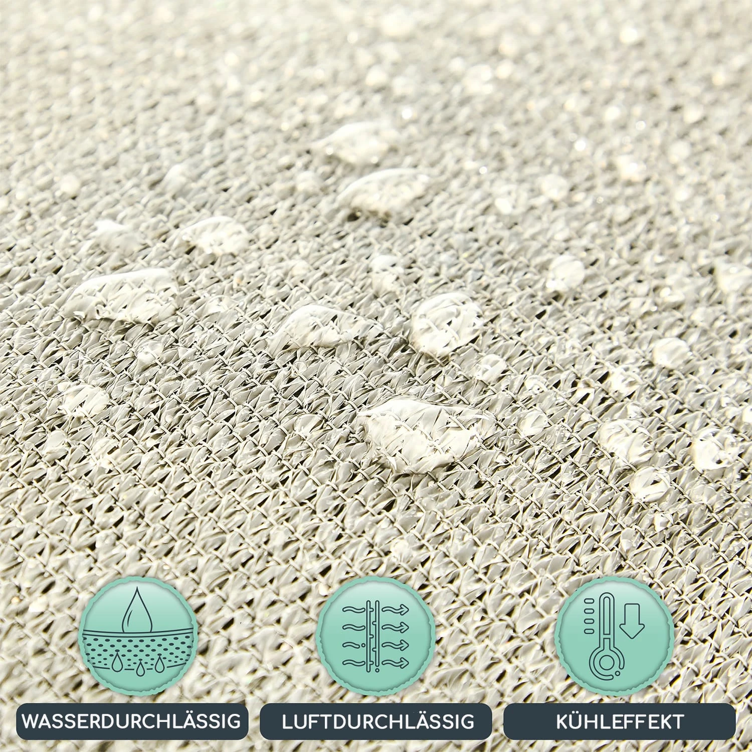 Rechteckiges Sonnensegel 2x4 M Befestigungsringe PE Luftdurchlässig 5 Rechteckiges Sonnensegel 2x4 M Befestigungsringe PE Luftdurchlässig – Bild 3