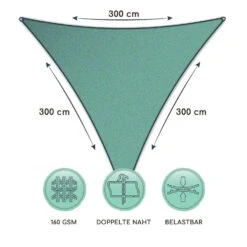 Dreieckiges Sonnensegel 3x3x3 M Polyester Luftdurchlässig 13 Dreieckiges Sonnensegel 3x3x3 M Polyester Luftdurchlässig -Online Gartenbedarf 10038200 de 0006 logo