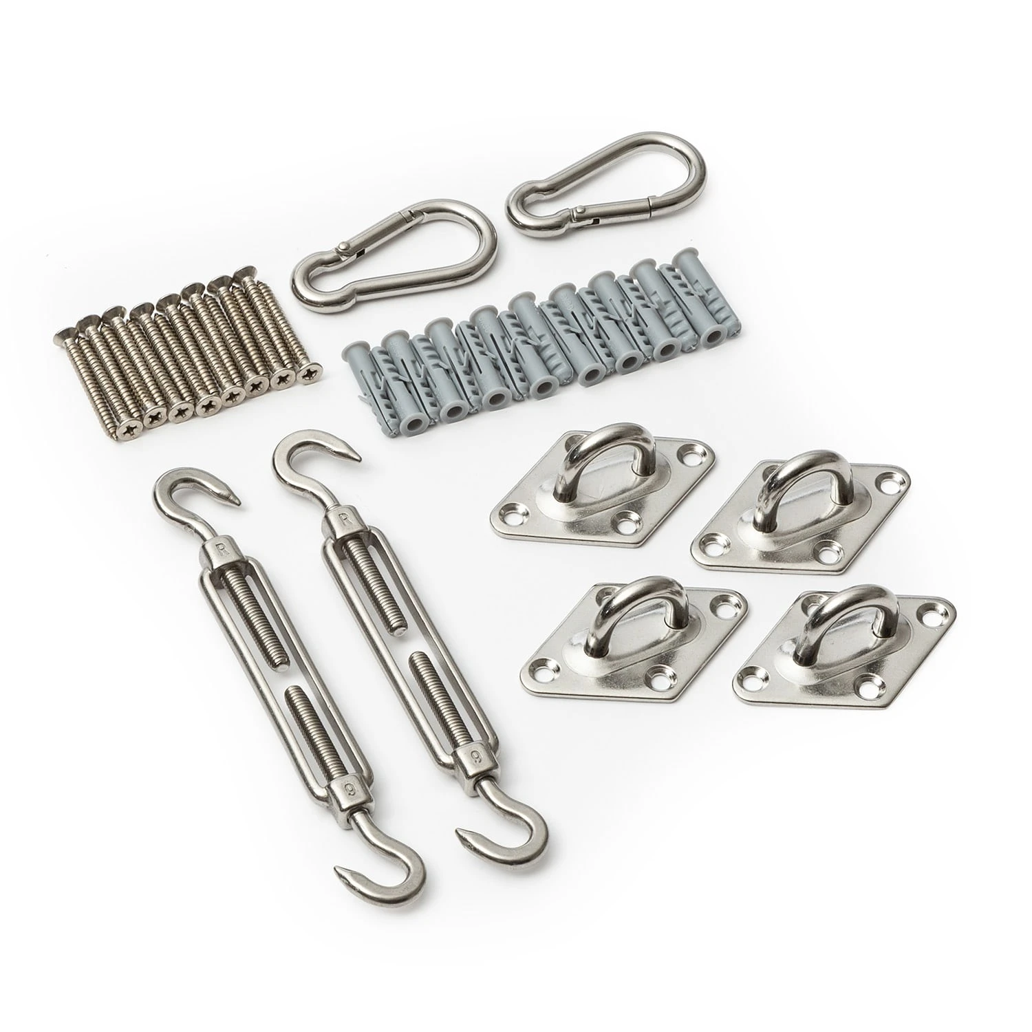 Befestigungskit Für Sonnensegel Rostfreier Edelstahl 24-teilig 3 Befestigungskit Für Sonnensegel Rostfreier Edelstahl 24-teilig