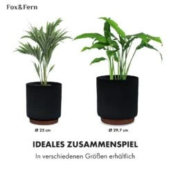 Enspijk Blumentöpfe Walnussholz Polystone Handgemacht 2 Größen -Online Gartenbedarf 10038463 de 0006 usp