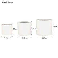 Gendt Pflanztopf Übertopf 3er-Set 3 Größen S/M/L Faserstein In/Outdoor -Online Gartenbedarf 10038475 yy 0005 usp