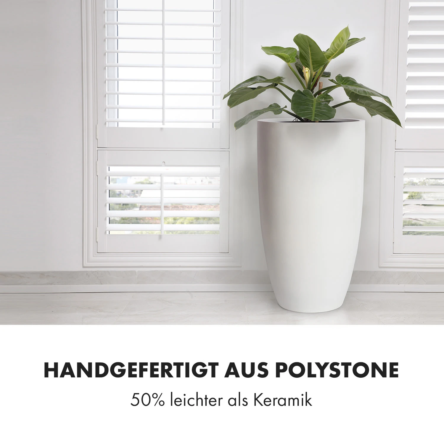 Almere Blumentopf Faserstein Pflanzenfreundlich Handgemacht Konisch 6 Almere Blumentopf Faserstein Pflanzenfreundlich Handgemacht Konisch – Bild 4