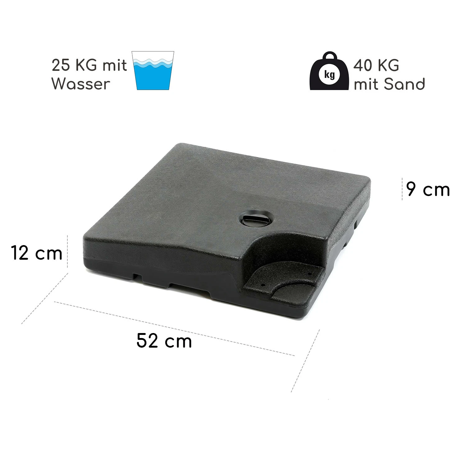 Limousin Sonnenschirmständer-Gewichte 140 Kg Leergewichte 4er-Set 9 Limousin Sonnenschirmständer-Gewichte 140 Kg Leergewichte 4er-Set – Bild 7