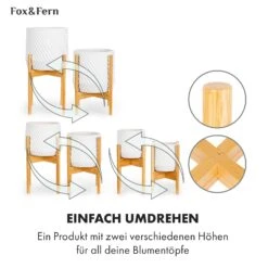Zeist Pflanzenhalter 3er-Set 2 Höhen Kombinierbar Steck-Design Naturbelassen -Online Gartenbedarf 10038553 de 0005 usp