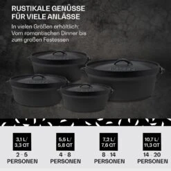 Galloway Dutch Oven 6.0 BBQ-Topf Gusseisen Voreingebrannt Größe M / 6 Qt 14 Galloway Dutch Oven 6.0 BBQ-Topf Gusseisen Voreingebrannt Größe M / 6 Qt -Online Gartenbedarf 10038581 de 0006 usp