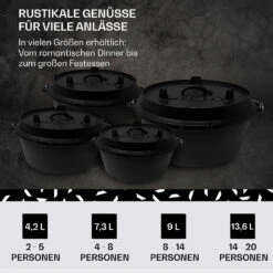 Guernsey Premium Dutch Oven 4.5 BBQ-Topf Gusseisen Größe S / 4.5 Qt 14 Guernsey Premium Dutch Oven 4.5 BBQ-Topf Gusseisen Größe S / 4.5 Qt -Online Gartenbedarf 10038637 de 0006 usp