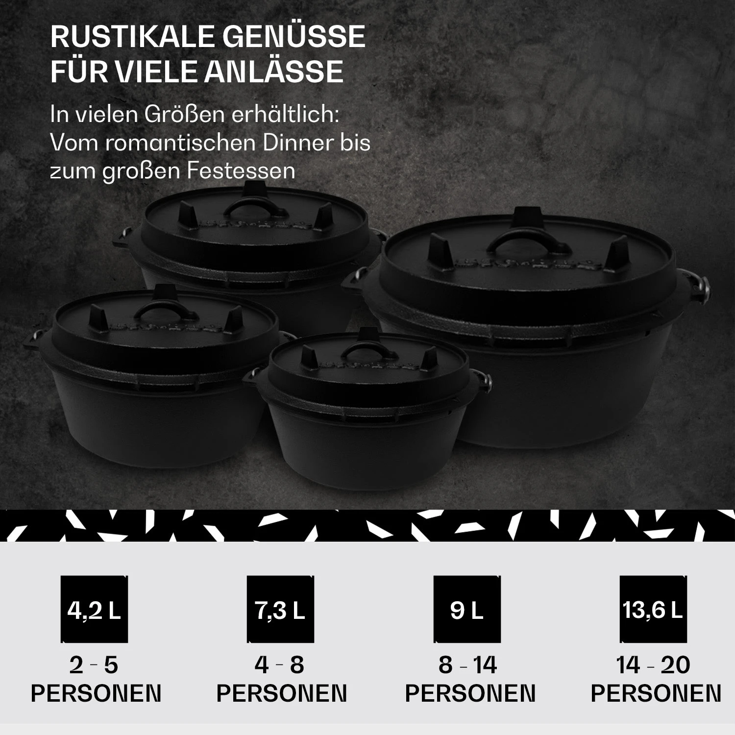 Guernsey Premium Dutch Oven 4.5 BBQ-Topf Gusseisen Größe S / 4.5 Qt 8 Guernsey Premium Dutch Oven 4.5 BBQ-Topf Gusseisen Größe S / 4.5 Qt – Bild 6