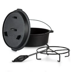 Guernsey Premium Dutch Oven 9.0 BBQ-Topf Gusseisen Voreingebrannt Größe L / 9 Qt