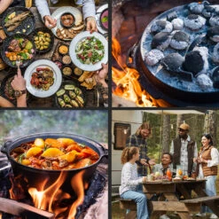 Guernsey Premium Dutch Oven 6.0 BBQ-Topf Gusseisen Standfüße Größe M / 6 Qt -Online Gartenbedarf 10038642 de 0005 usp