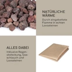 Vitina Gas-Feuerstelle 40.000BTU/13kW Abdeckung Edelstahlbrenner 14 Vitina Gas-Feuerstelle 40.000BTU/13kW Abdeckung Edelstahlbrenner -Online Gartenbedarf 10039404 de 0006 logo