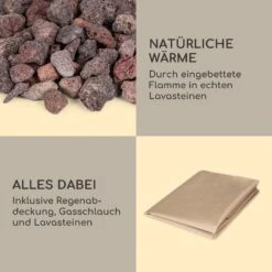 Corinth Gas-Feuerstelle 40.000BTU/13kW Abdeckung Edelstahlbrenner 16 Corinth Gas-Feuerstelle 40.000BTU/13kW Abdeckung Edelstahlbrenner -Online Gartenbedarf 10039408 de 0007 logo