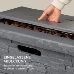 Anafi Gas-Feuerstelle 40.000BTU/13kW Abdeckung Edelstahlbrenner -Online Gartenbedarf 10039410 de 0004 logo