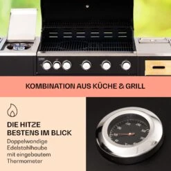 Jersey Outdoor Kitchen Gasgrill Spüle 20,7 KW 5+1 Brenner Mobil 12 Jersey Outdoor Kitchen Gasgrill Spüle 20,7 KW 5+1 Brenner Mobil -Online Gartenbedarf 10039854 de 0003 usp