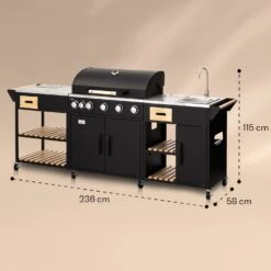Jersey Outdoor Kitchen Gasgrill Spüle 20,7 KW 5+1 Brenner Mobil 17 Jersey Outdoor Kitchen Gasgrill Spüle 20,7 KW 5+1 Brenner Mobil -Online Gartenbedarf 10039854 yy 0008 dimensions
