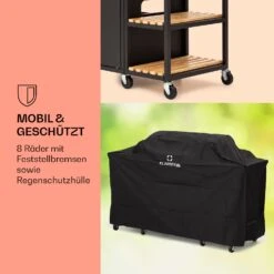 Jersey Outdoor Kitchen Gasgrill 20,7 KW 5+1 Brenner Mobil Regenschutz -Online Gartenbedarf 10039855 de 0007 usp