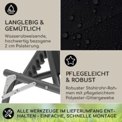 Amalfi Sonnenliege 70 X 37 X 200 Cm Sonnenblende 5-stufige Rückenlehne Stahlrohr Witterungsbeständig 10 Amalfi Sonnenliege 70 X 37 X 200 Cm Sonnenblende 5-stufige Rückenlehne Stahlrohr Witterungsbeständig -Online Gartenbedarf 10040101 de 0003 logo