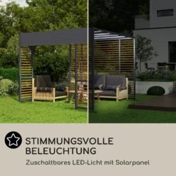 Valence Gazebo 3x3 M UV50+ Wasserabweisend LED-Solar-Beleuchtung Solar-Panel -Online Gartenbedarf 10040112 de 0004 logo