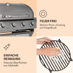 Lucifer 4 Gasgrill 4 X 3,6 KW Brenner 69x45cm Grill Edelstahl Mobil -Online Gartenbedarf 10040281 de 0007 logo