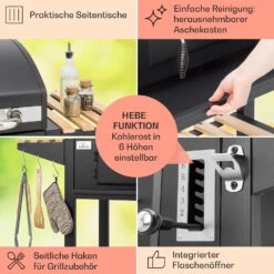 Aberdeen Single Holzkohlegrill -Online Gartenbedarf 10040292 de 0006 usp