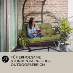 Biarritz Double Hängesessel Zweier PE Aluminium Polyrattan 260 Kg -Online Gartenbedarf 10040298 de 0006 usp