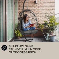 Biarritz Individuelle Hängesessel PE Aluminium Polyrattan 130 Kg -Online Gartenbedarf 10040299 de 0006 usp