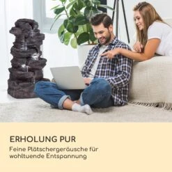 Stonehenge XL Solarbrunnen LED-Beleuchtung Polyresin Li-Ionen-Akku -Online Gartenbedarf 10040348 de 0006 logo