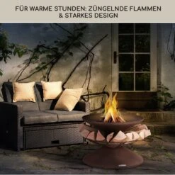 Aguilera Feuerschale Mit Grill Ø 65 Cm Holzlager Stahl -Online Gartenbedarf 10041127 de 0006 usp