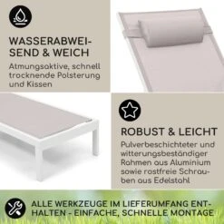 Lucca Lounger Liegestuhl Polyester Aluminium 4-Stufen 10 Lucca Lounger Liegestuhl Polyester Aluminium 4-Stufen -Online Gartenbedarf 10041236 de 0003 usp