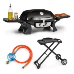 Online Gartenbedarf 3 Parforce Duo Gasgrill 2 Brenner 4,4kW 15000BTU Gasschlauch Schwarz